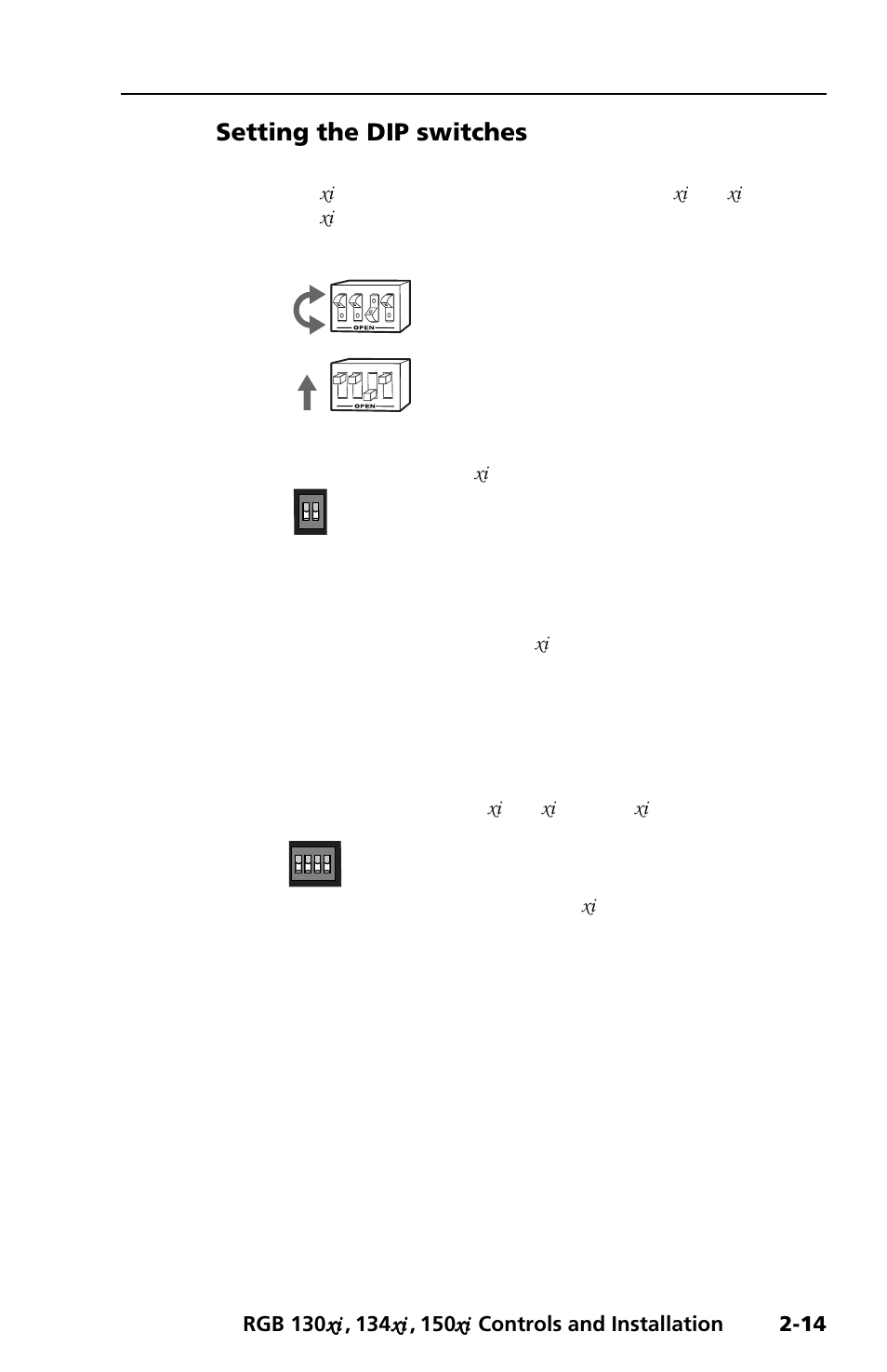 Setting the dip switches | Extron Electronics RGB 150x User Manual | Page 21 / 38