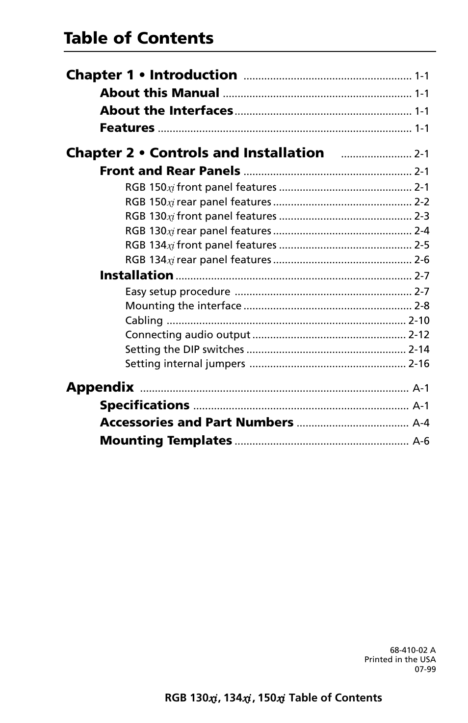 Extron Electronics RGB 150x User Manual | Page 3 / 38
