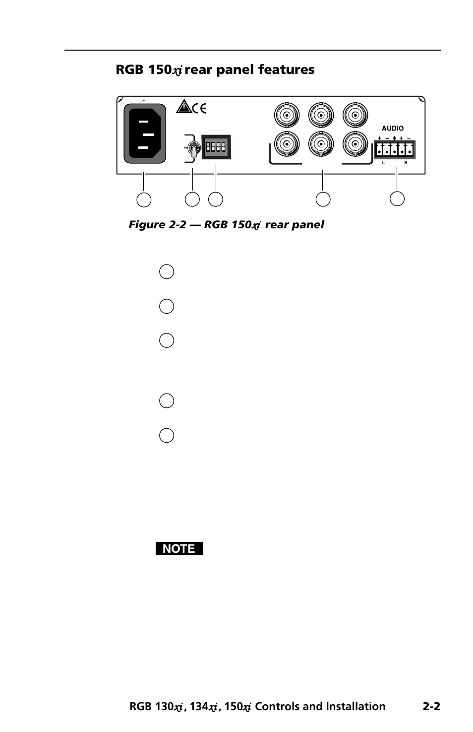 Rgb 150 xi xi xi xi xi rear panel features | Extron Electronics RGB 150x User Manual | Page 9 / 38