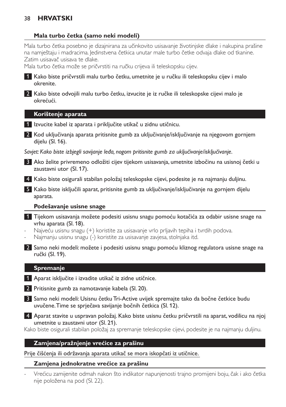 Philips FC8913 User Manual | Page 38 / 140