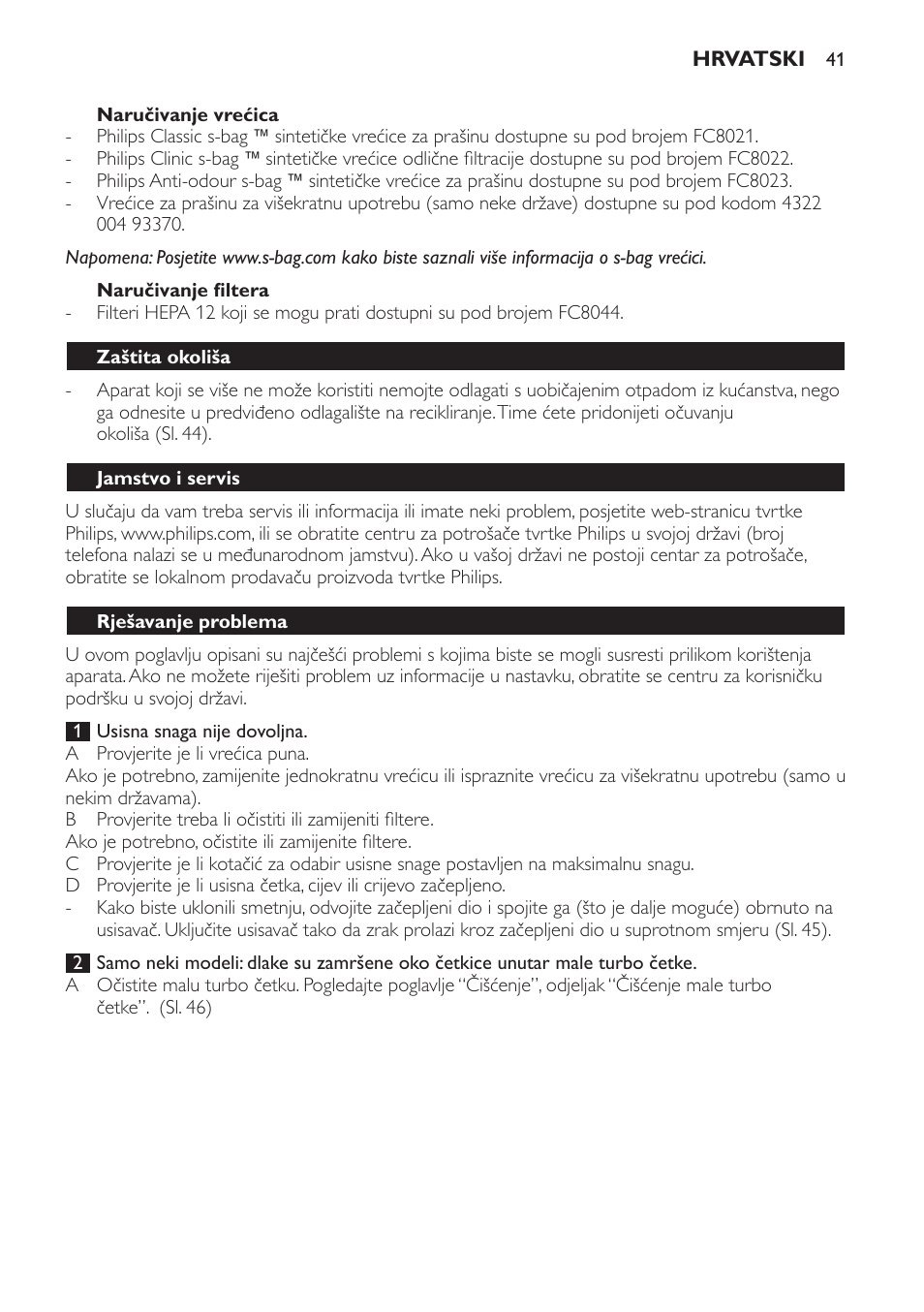 Philips FC8913 User Manual | Page 41 / 140