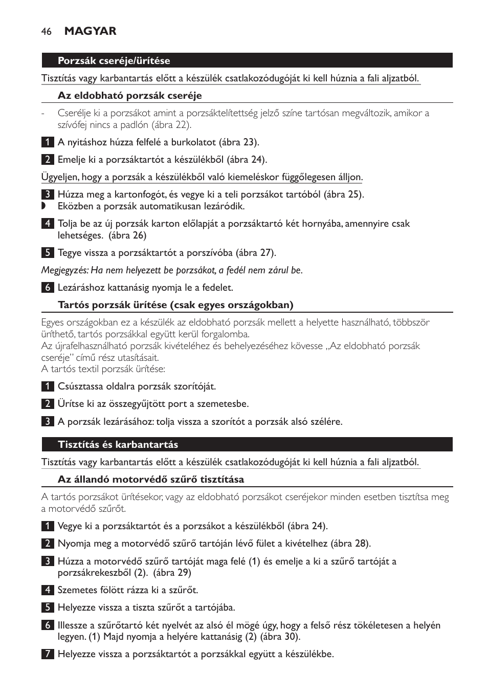 Philips FC8913 User Manual | Page 46 / 140
