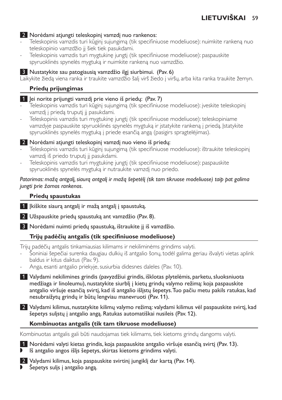 Philips FC8913 User Manual | Page 59 / 140