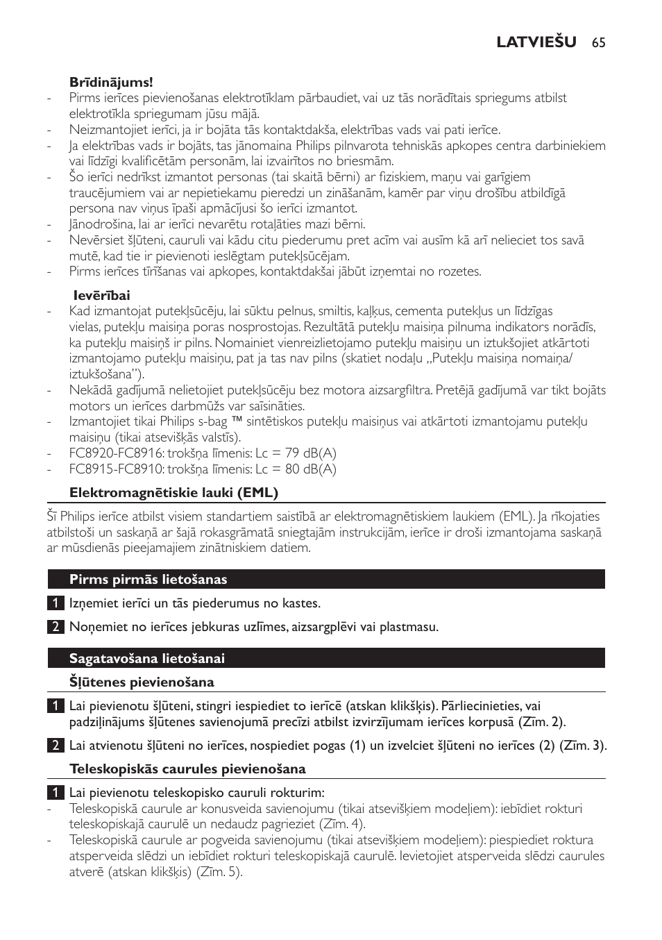 Philips FC8913 User Manual | Page 65 / 140