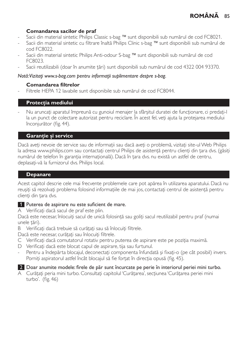 Philips FC8913 User Manual | Page 85 / 140