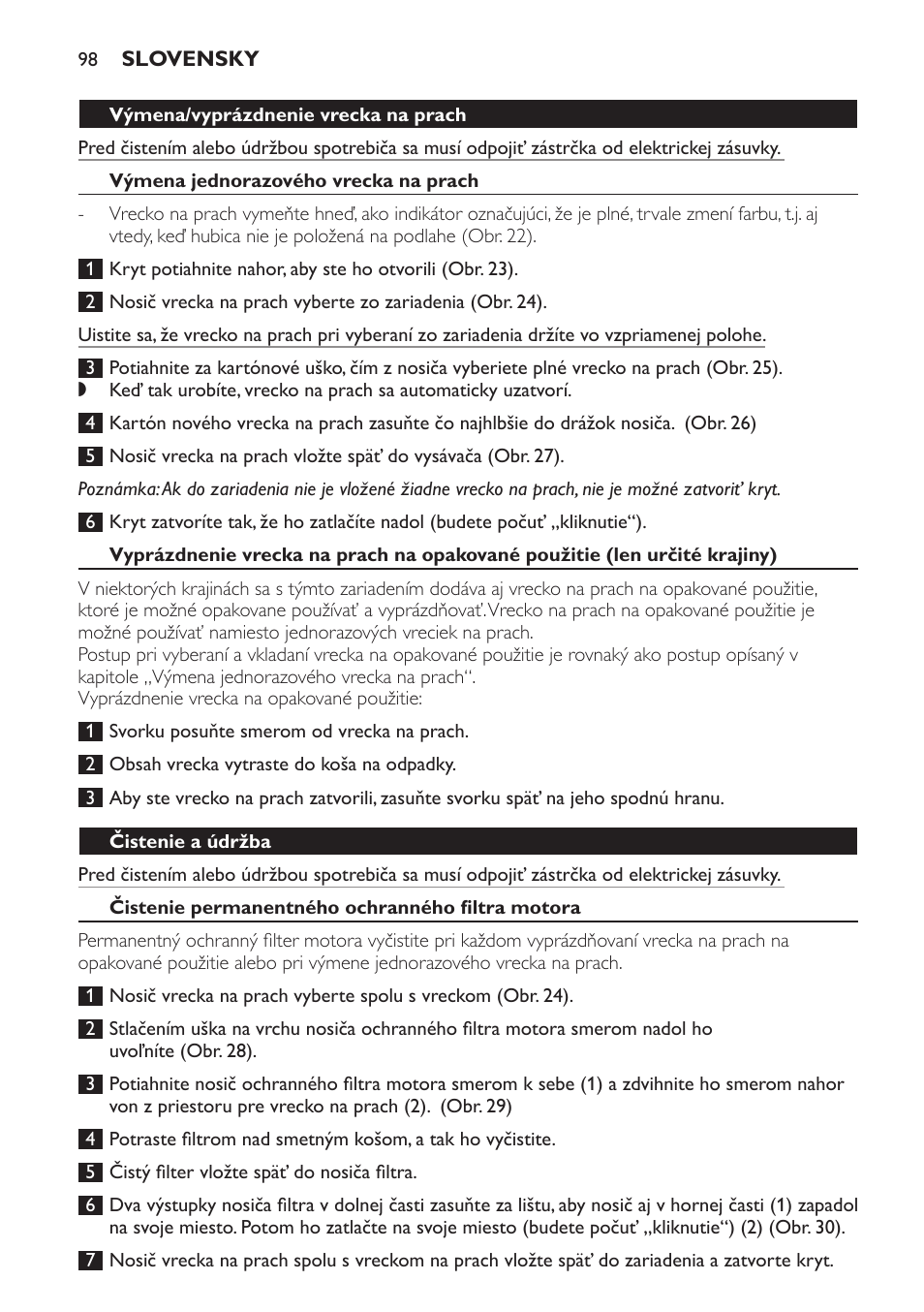 Philips FC8913 User Manual | Page 98 / 140