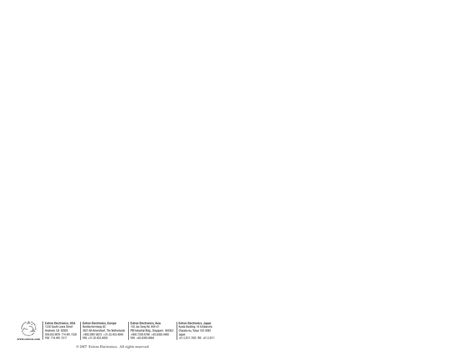Extron Electronics RGB 160 User Manual | Page 17 / 17