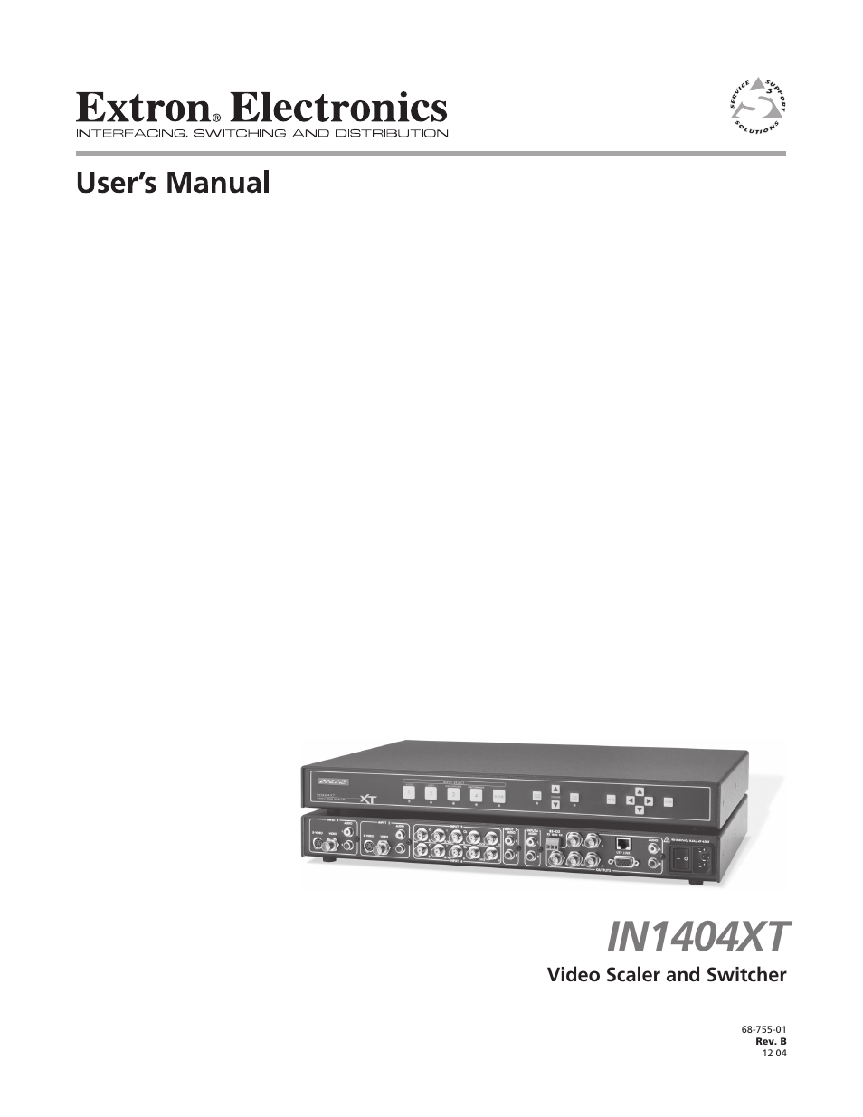 Extron electronic IN1404XT User Manual | 82 pages