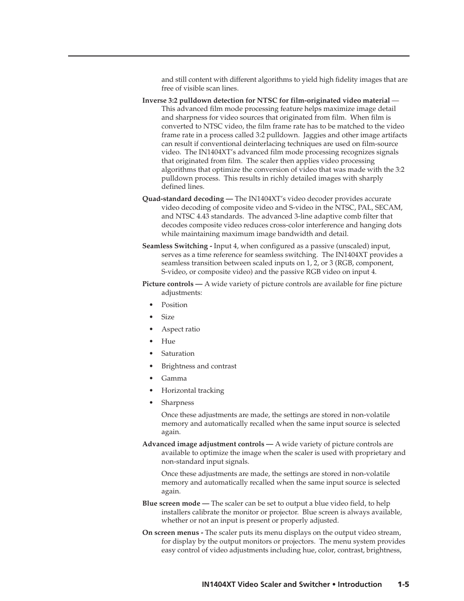 Extron electronic IN1404XT User Manual | Page 11 / 82