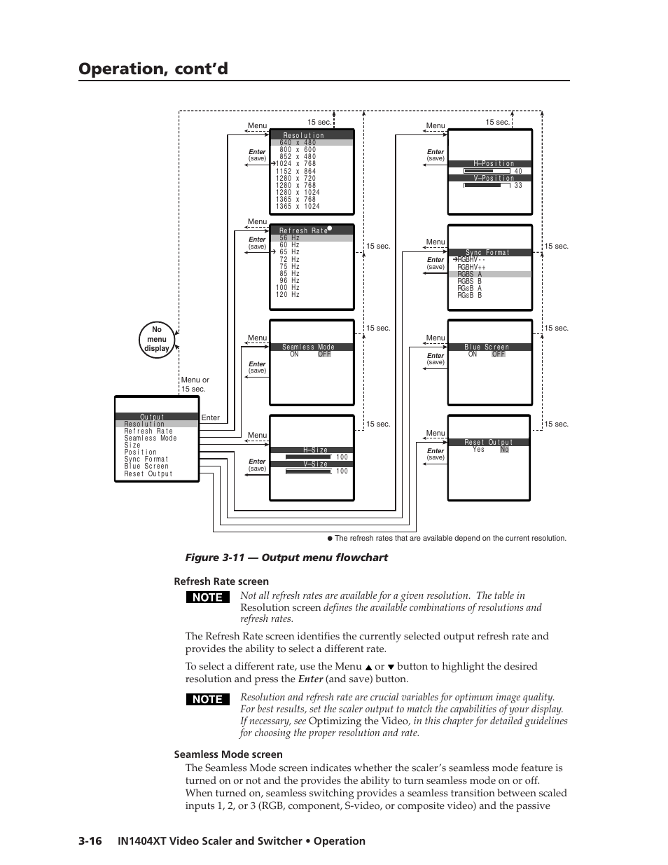 Operation, cont’d | Extron electronic IN1404XT User Manual | Page 36 / 82