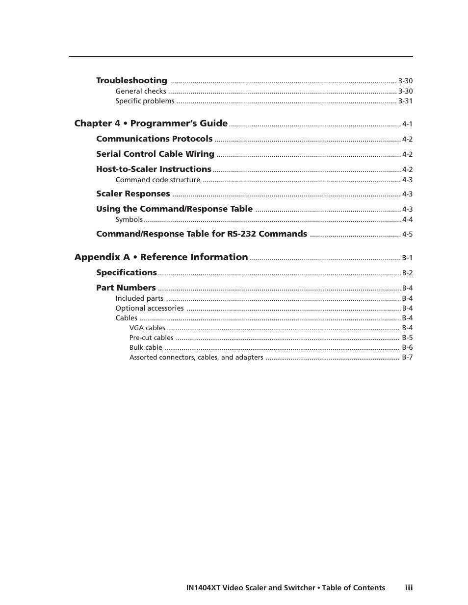 Extron electronic IN1404XT User Manual | Page 5 / 82