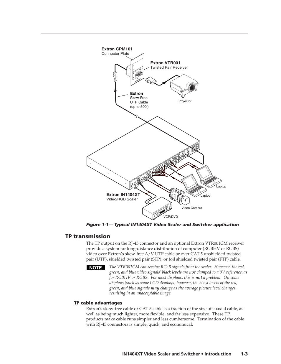 Tp transmission | Extron electronic IN1404XT User Manual | Page 9 / 82