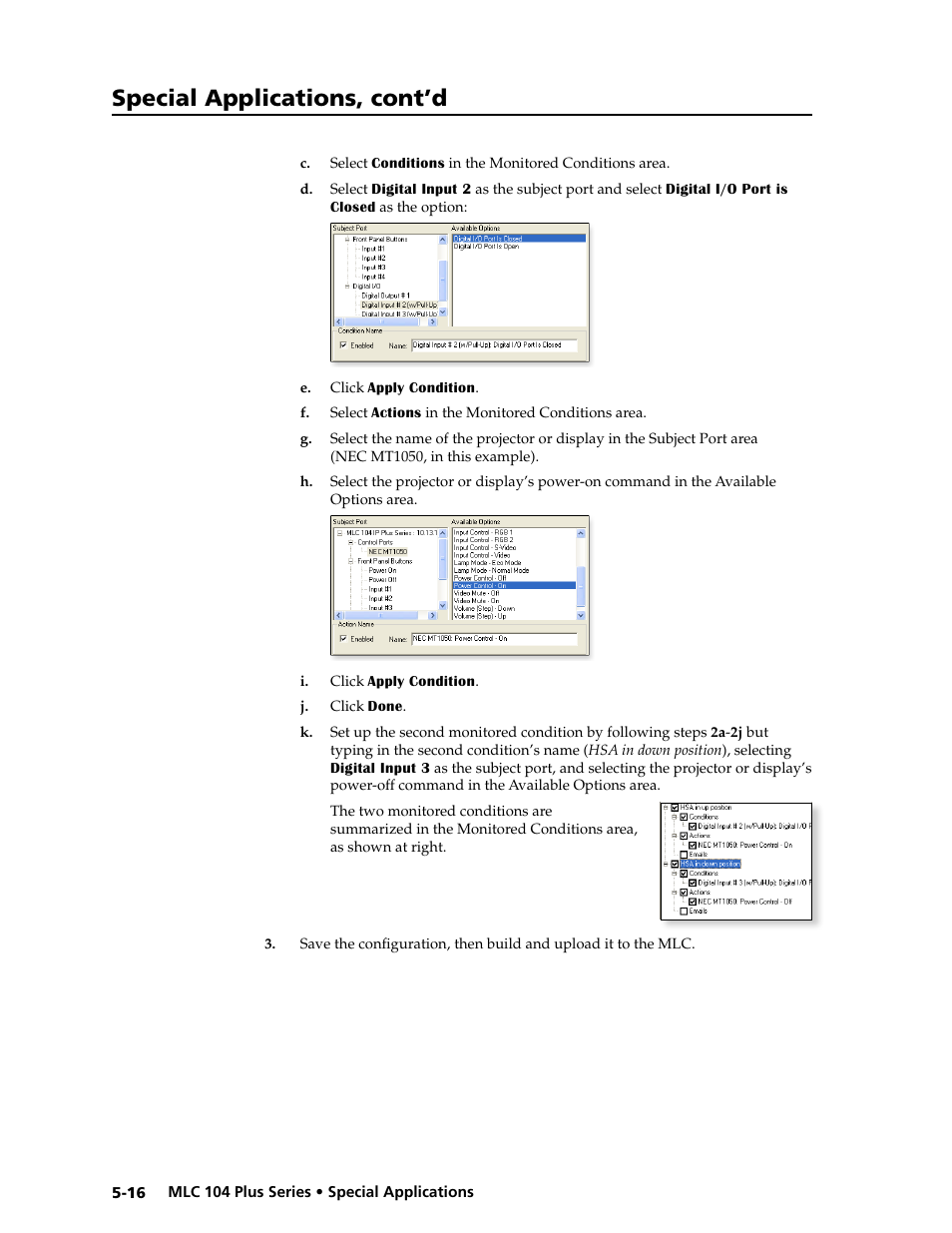 Preliminar y, Special applications, cont’d | Extron Electronics MLC 104 Plus Series User Manual | Page 120 / 188