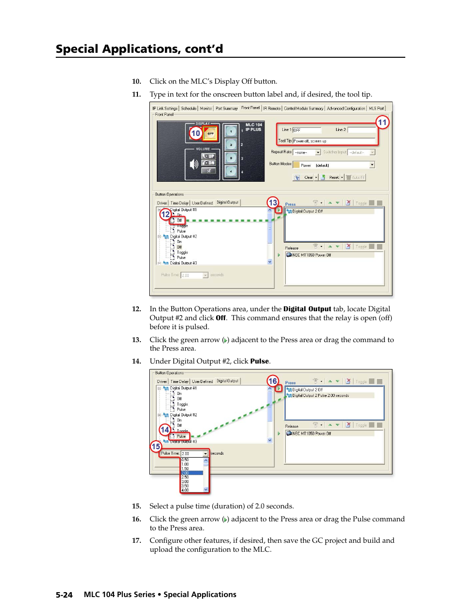 Preliminar y, Special applications, cont’d | Extron Electronics MLC 104 Plus Series User Manual | Page 128 / 188