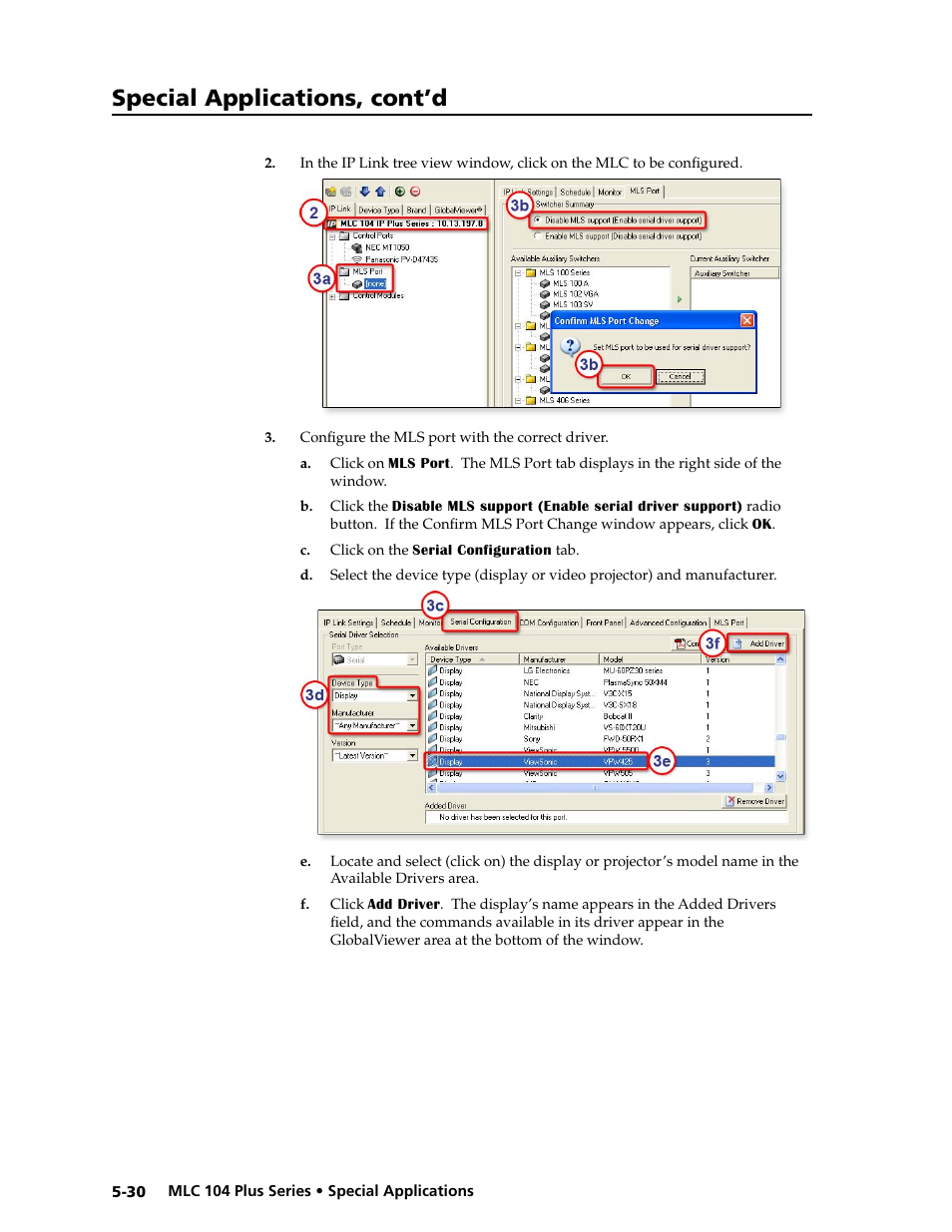 Preliminar y, Special applications, cont’d | Extron Electronics MLC 104 Plus Series User Manual | Page 134 / 188