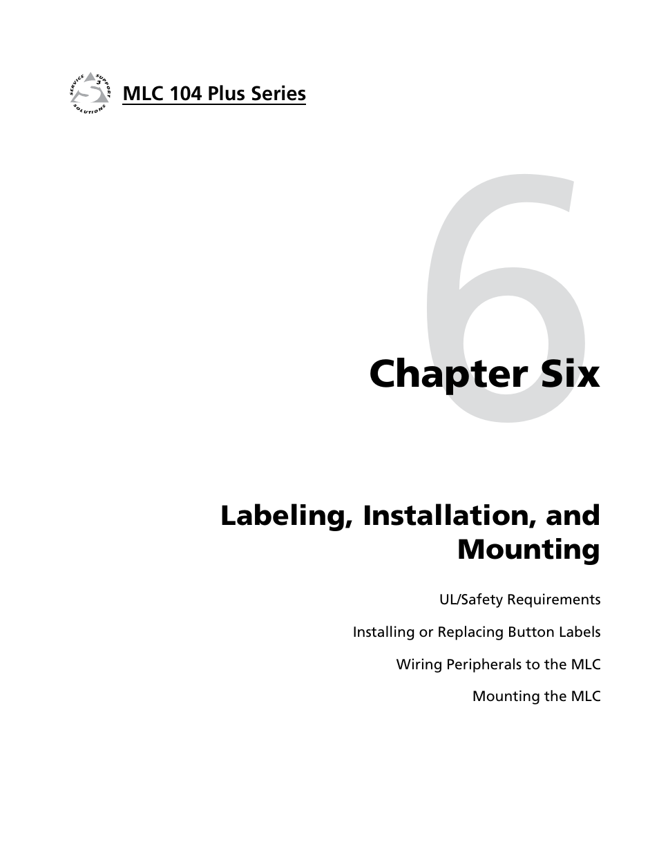 Ch. 6: labeling, installation, and mounting, Chapter six • labeling, installation, and mounting | Extron Electronics MLC 104 Plus Series User Manual | Page 141 / 188