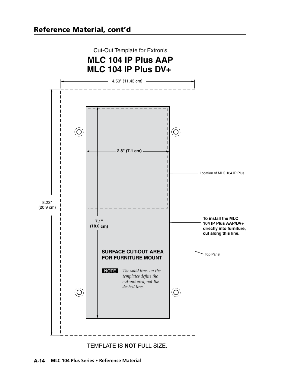 Mlc 104 ip plus aap or mlc 104 ip plus dv, Preliminar y, Reference material, cont’d | Extron Electronics MLC 104 Plus Series User Manual | Page 166 / 188
