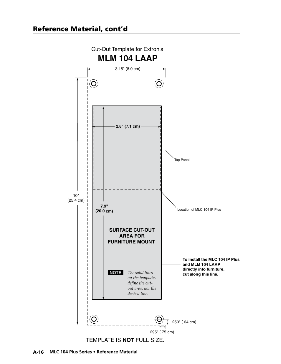 Mlm 104 laap, Preliminar y, Reference material, cont’d | Extron Electronics MLC 104 Plus Series User Manual | Page 168 / 188