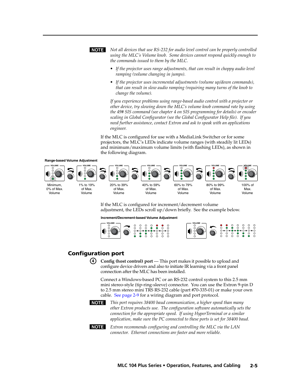Configuration port, Configuration port -5, Preliminar y | Extron Electronics MLC 104 Plus Series User Manual | Page 21 / 188