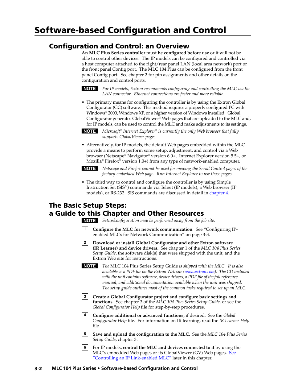 Configuration and control: an overview, Preliminar y, Software-based configuration and control | Extron Electronics MLC 104 Plus Series User Manual | Page 42 / 188