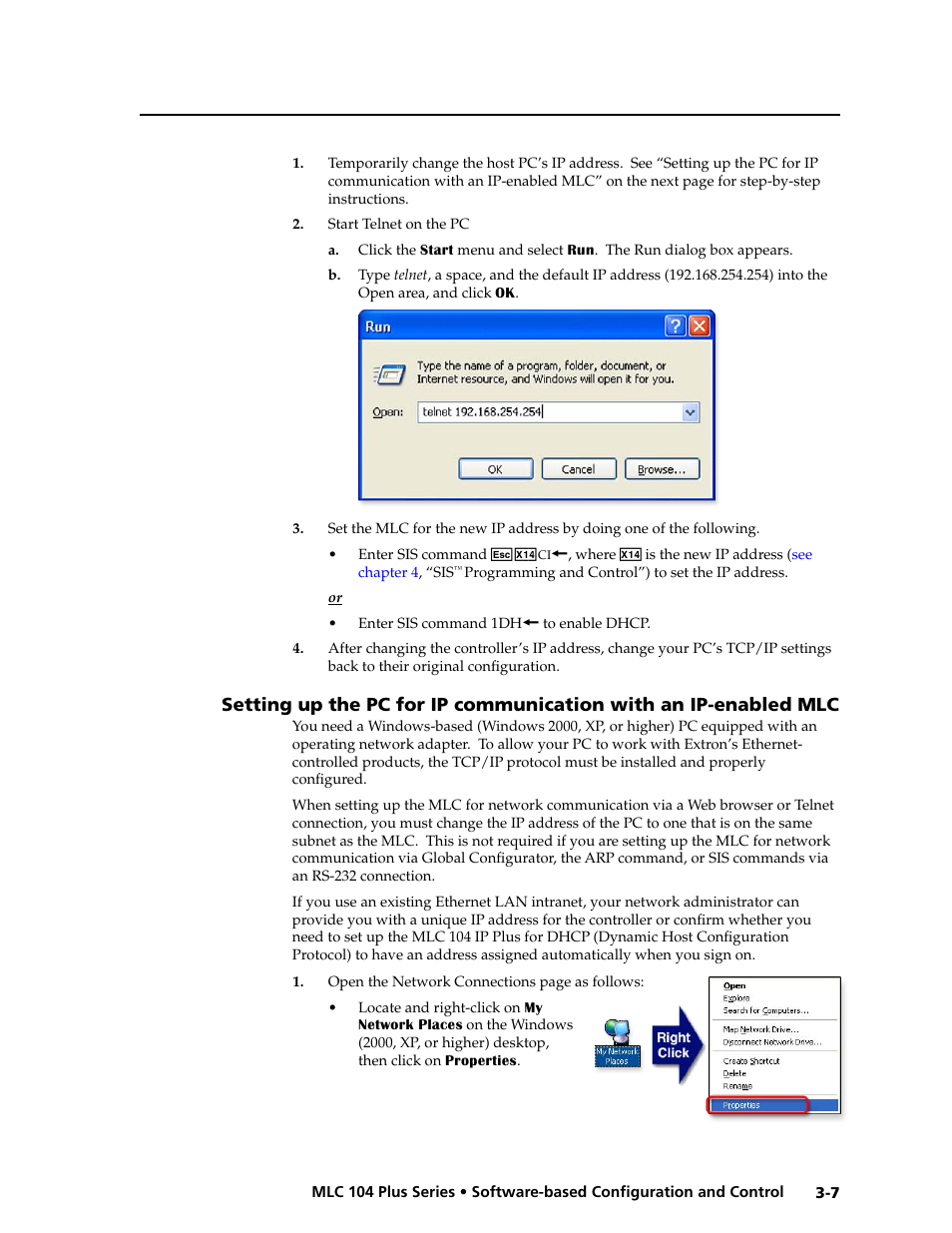 See “setting up the pc for, Ip communication with an ip-enabled mlc, See “setting up the pc for ip | Communication with an ip-enabled mlc, Later in this chapter for step-by-step, Preliminar y | Extron Electronics MLC 104 Plus Series User Manual | Page 47 / 188
