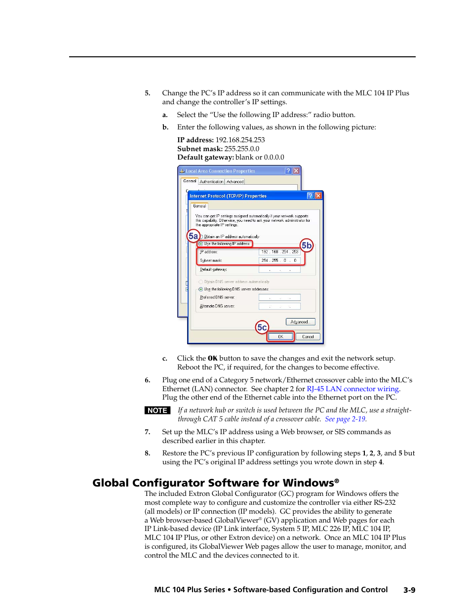 Global configurator software for windows, Preliminar y | Extron Electronics MLC 104 Plus Series User Manual | Page 49 / 188