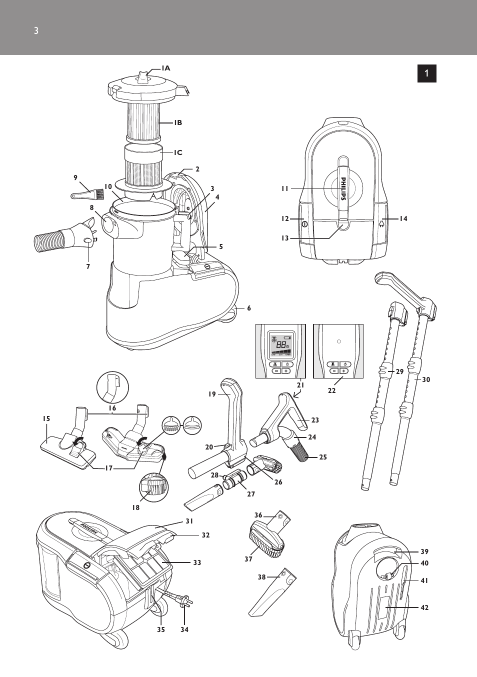 Philips FC9264 User Manual | Page 3 / 184