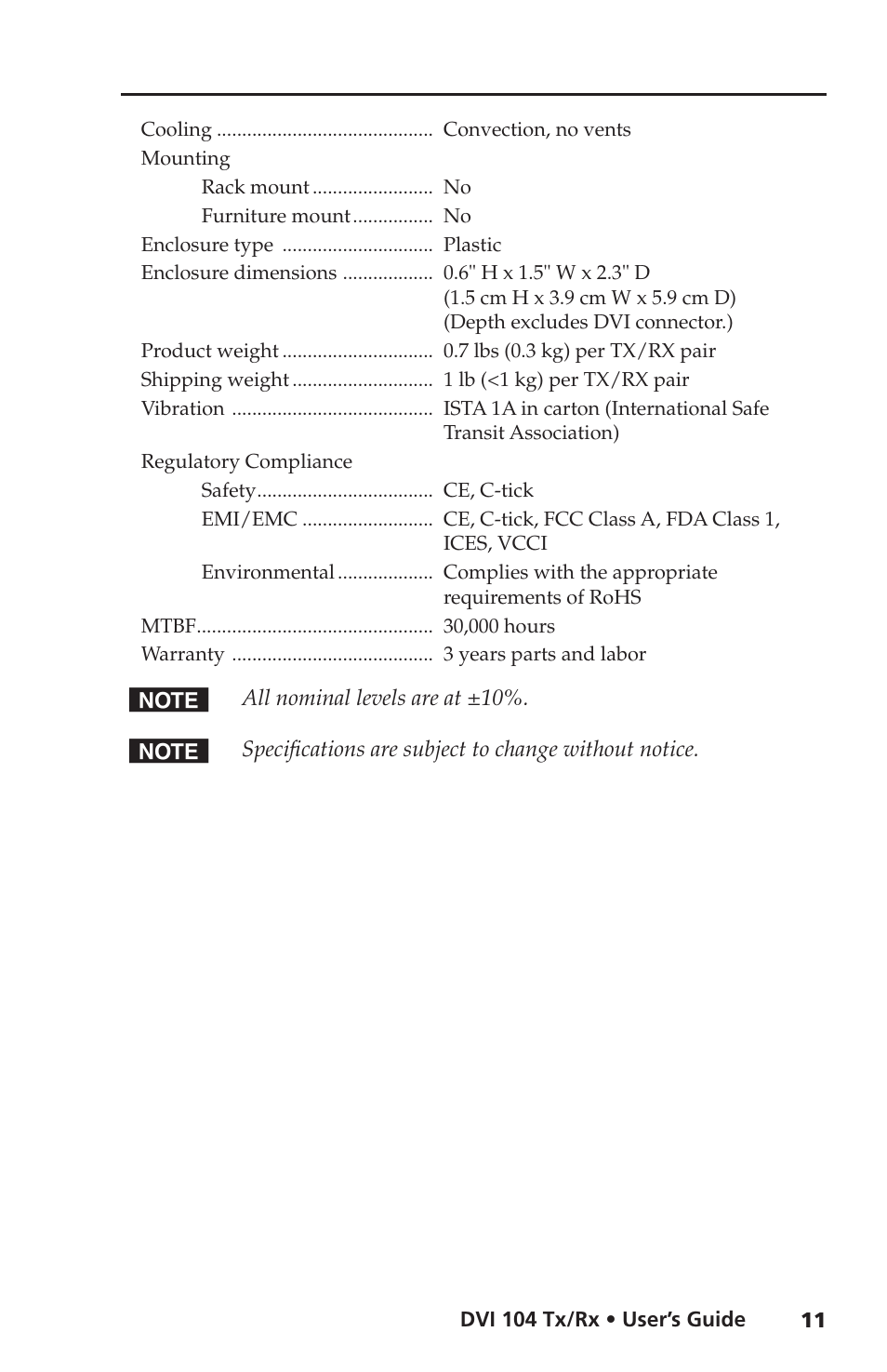 Extron electronic DVI 104 Tx/Rx User Manual | Page 15 / 18