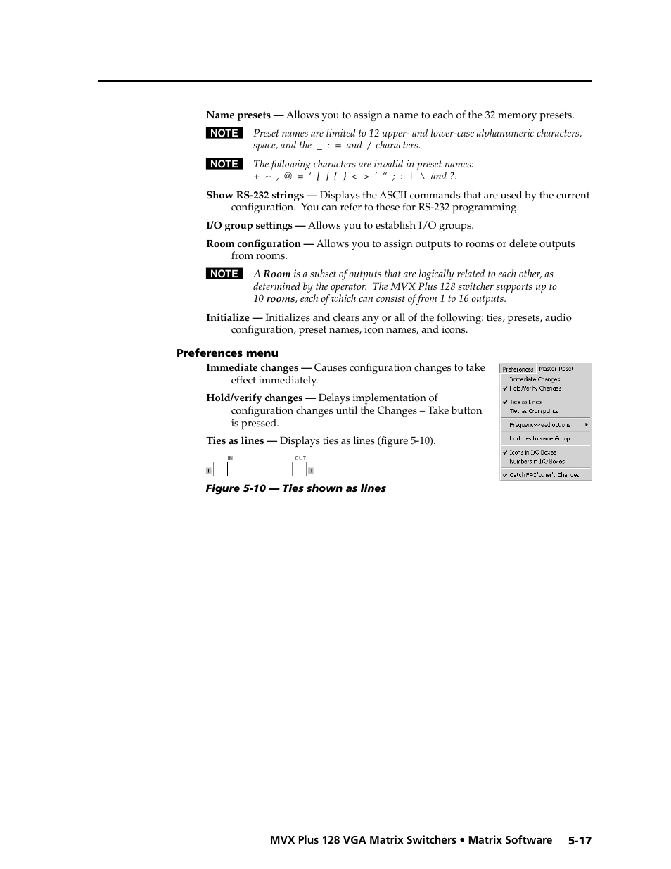 Preliminar y | Extron electronic VGA MATRIX SWITCHERS MVX PLUS 128 User Manual | Page 105 / 148