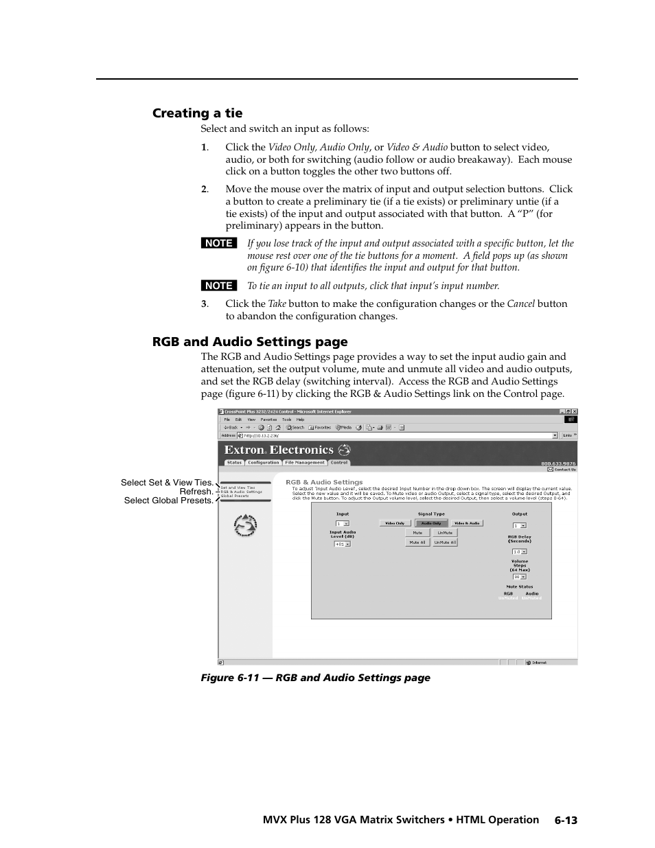 Preliminar y | Extron electronic VGA MATRIX SWITCHERS MVX PLUS 128 User Manual | Page 121 / 148