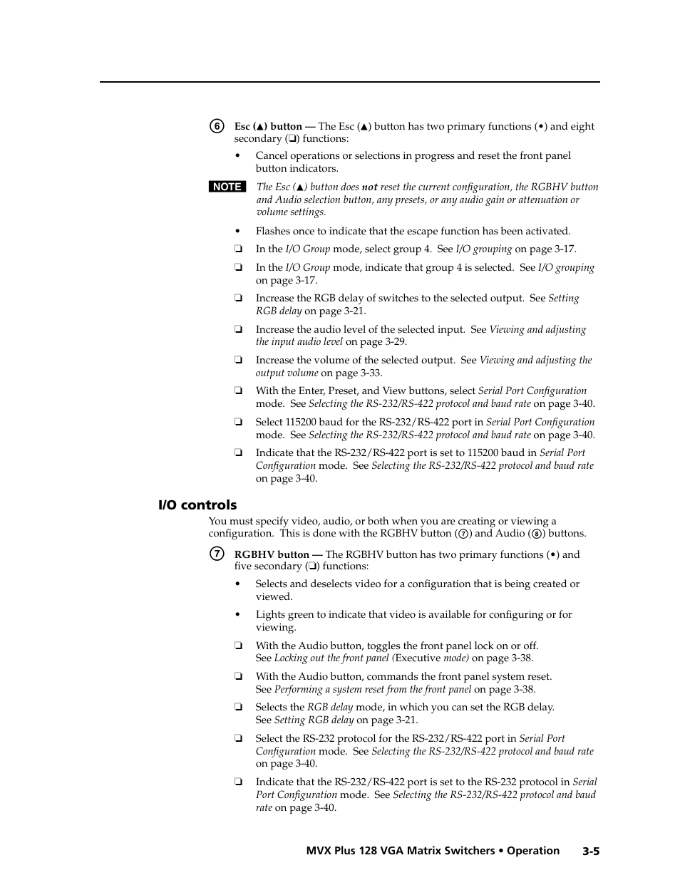 Preliminar y | Extron electronic VGA MATRIX SWITCHERS MVX PLUS 128 User Manual | Page 27 / 148