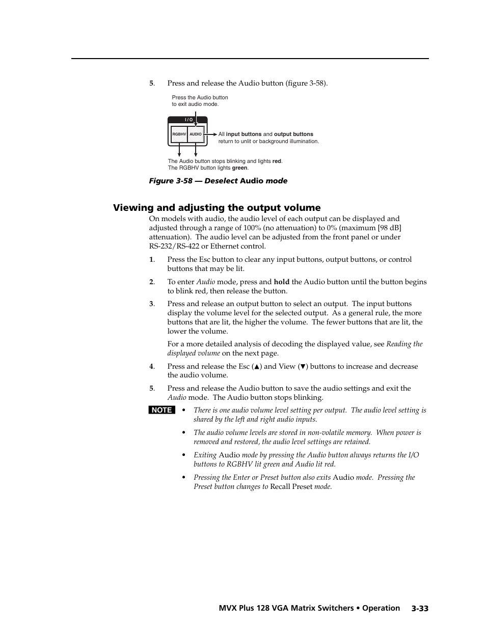 Preliminar y | Extron electronic VGA MATRIX SWITCHERS MVX PLUS 128 User Manual | Page 55 / 148