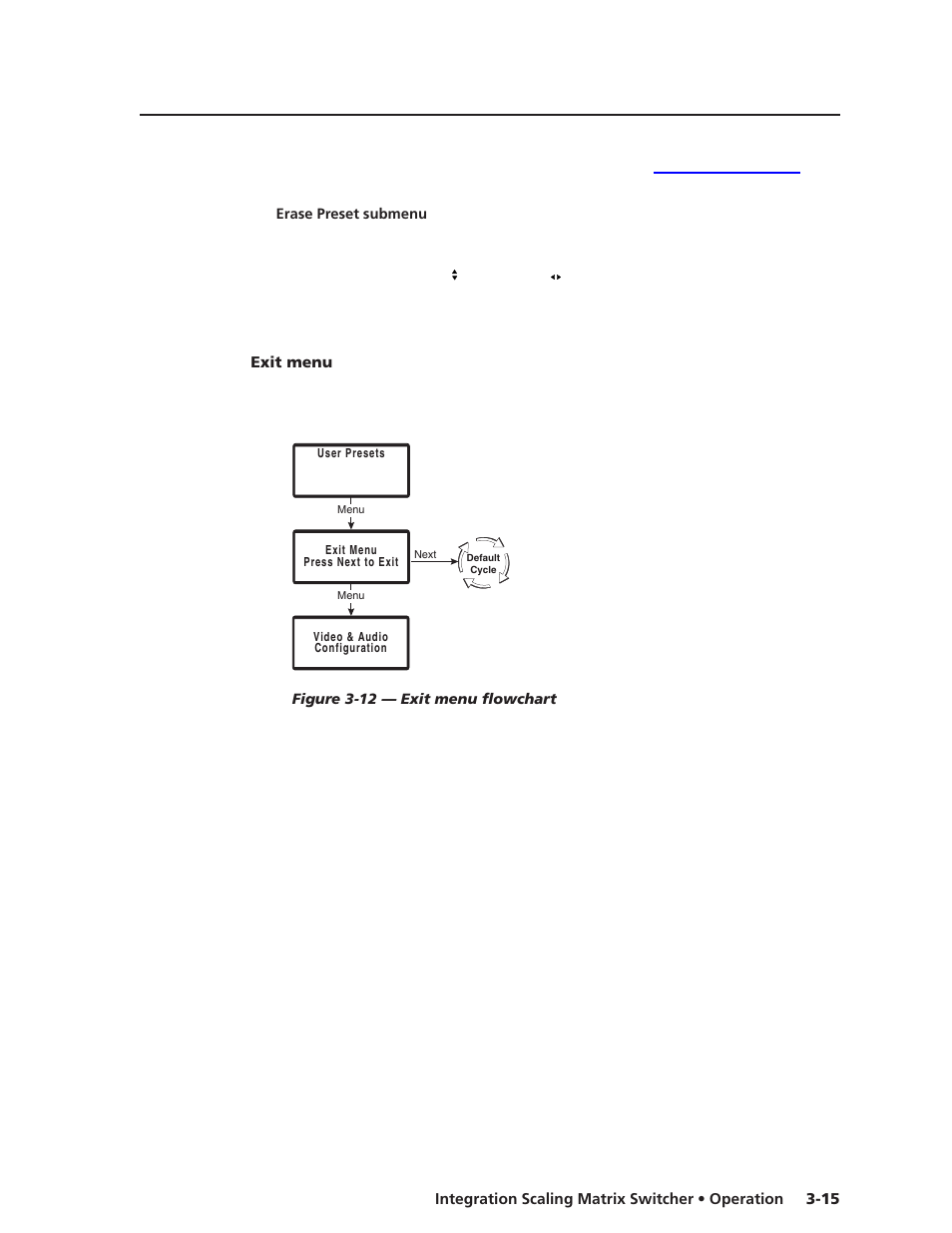 Erase preset submenu, Exit menu, Erase presets submenu | Extron electronic ISM 482 User Manual | Page 40 / 105