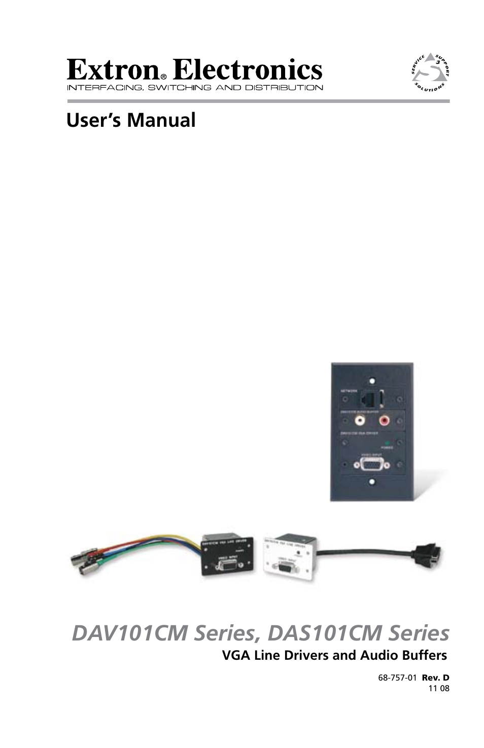 Extron Electronics DAV_DAS101CM User Manual | 30 pages