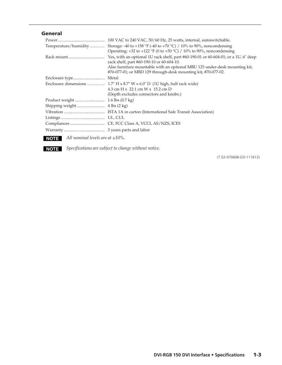 Extron electronic DVI Interface DVI-RGB 150 User Manual | Page 2 / 2
