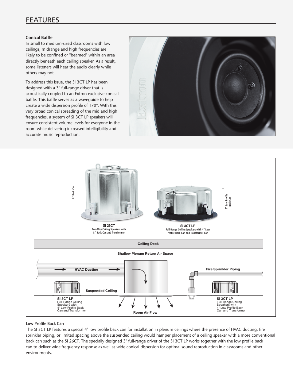 Features | Extron electronic SI 3CT LP User Manual | Page 3 / 6