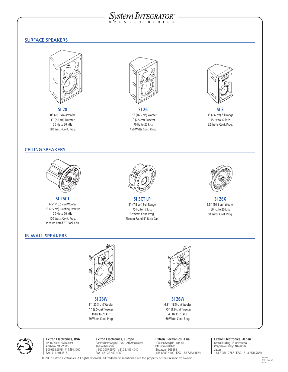 Extron electronic SI 3CT LP User Manual | Page 6 / 6