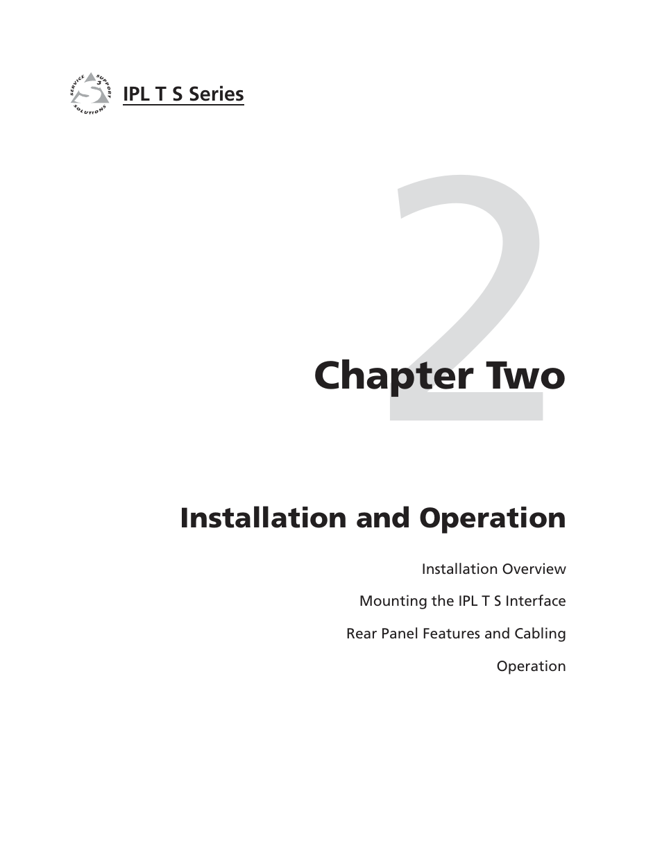 Chapter two: installation and operation, Chapter two • installation and operation | Extron electronic IPL T S Series User Manual | Page 13 / 79