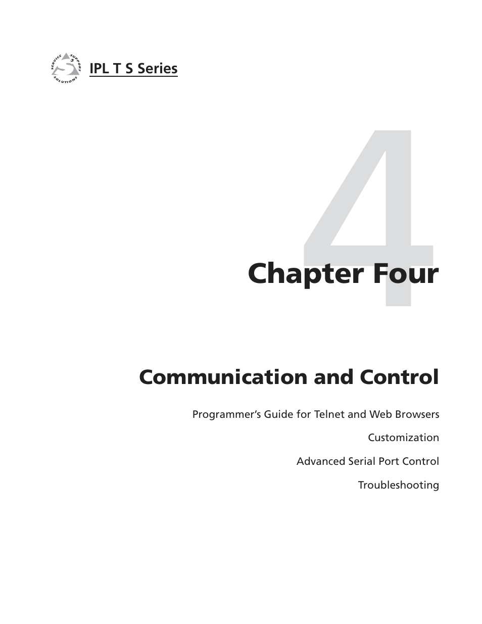Chapter four: communication and control, Chapter four • communication and control | Extron electronic IPL T S Series User Manual | Page 41 / 79