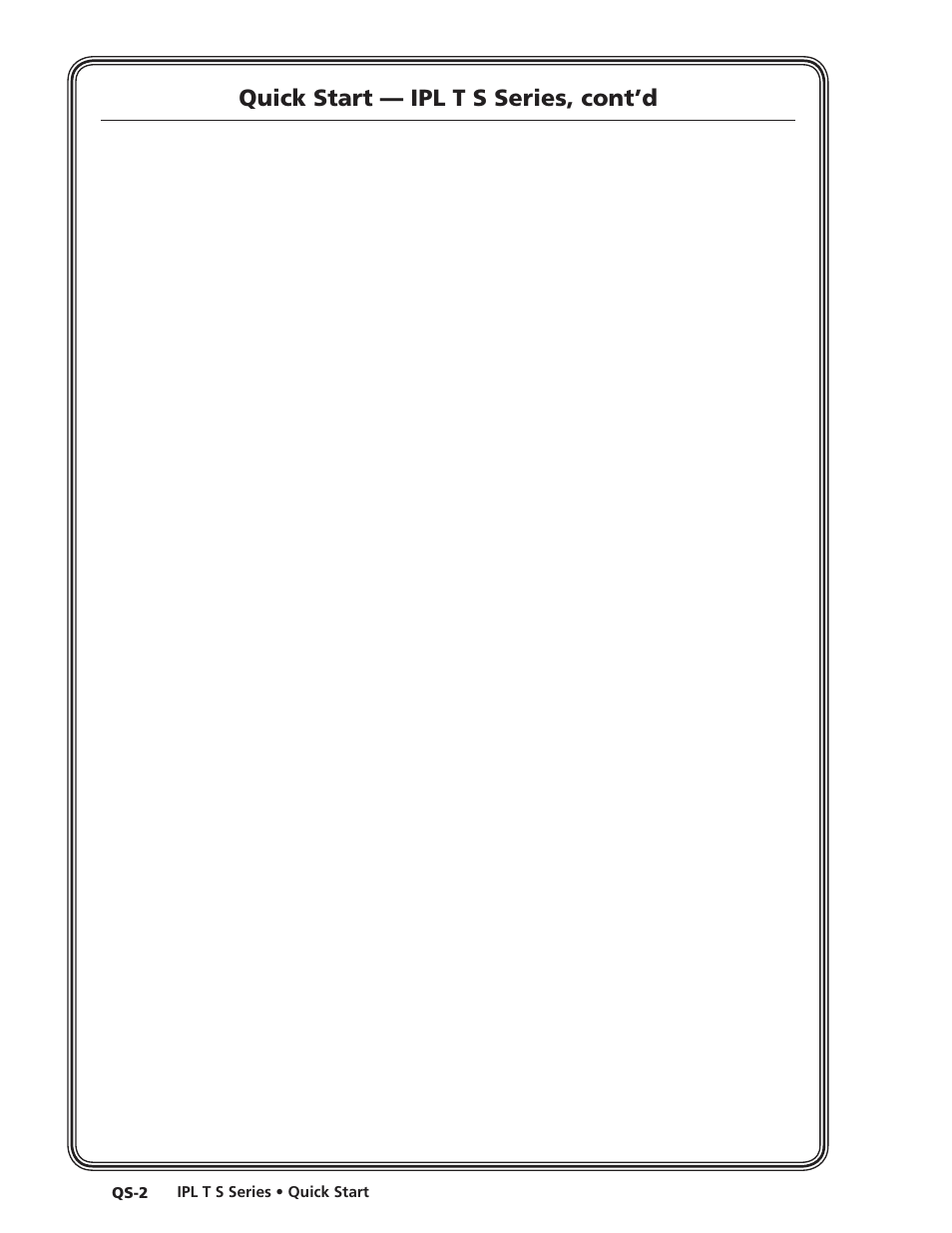 Quick start — ipl t s series, cont’d | Extron electronic IPL T S Series User Manual | Page 6 / 79