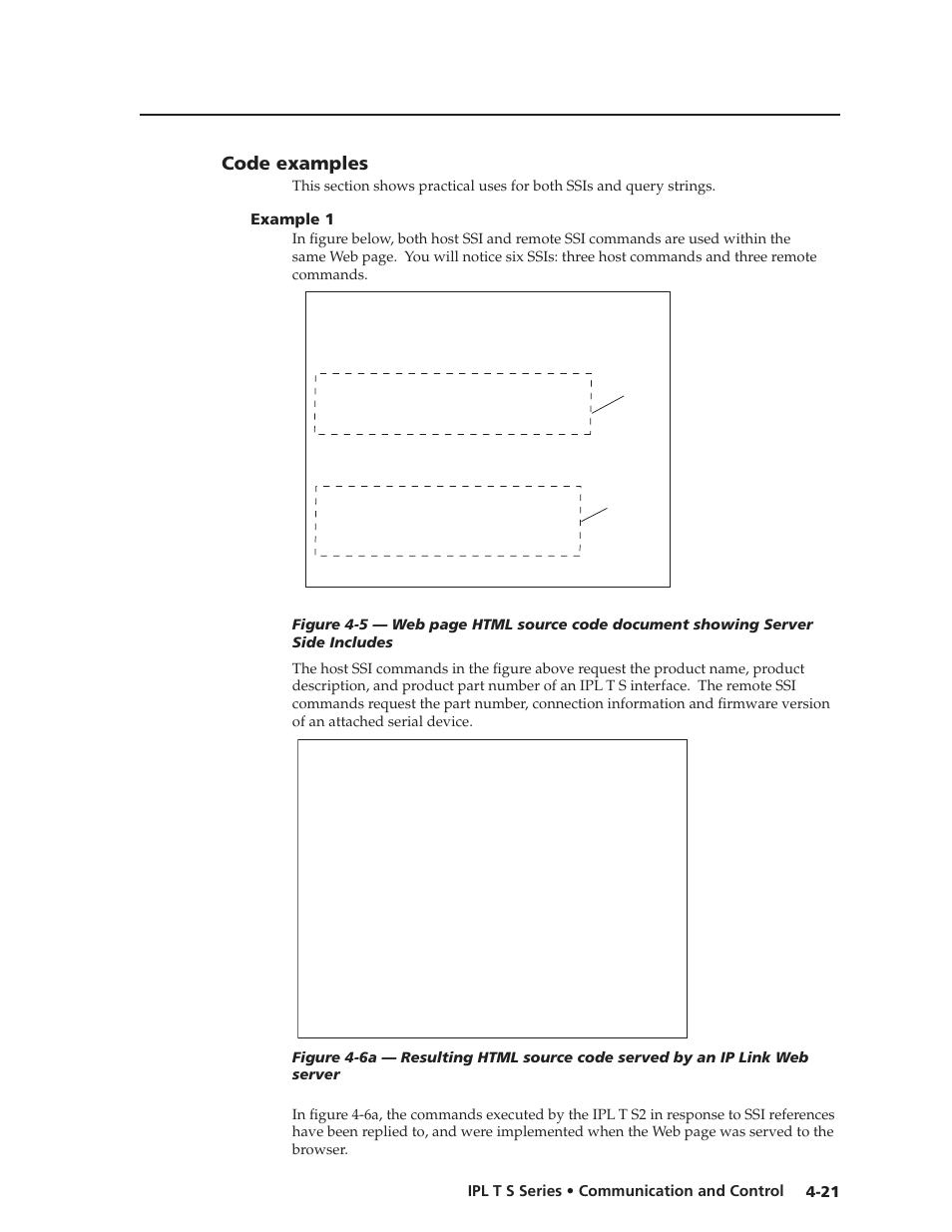 Code examples, Example 1, Code examples -21 | Example 1 -21 | Extron electronic IPL T S Series User Manual | Page 61 / 79