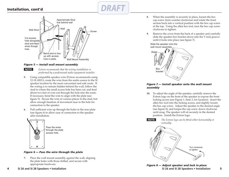 Installation, cont’d | Extron electronic SI 26 User Manual | Page 4 / 6