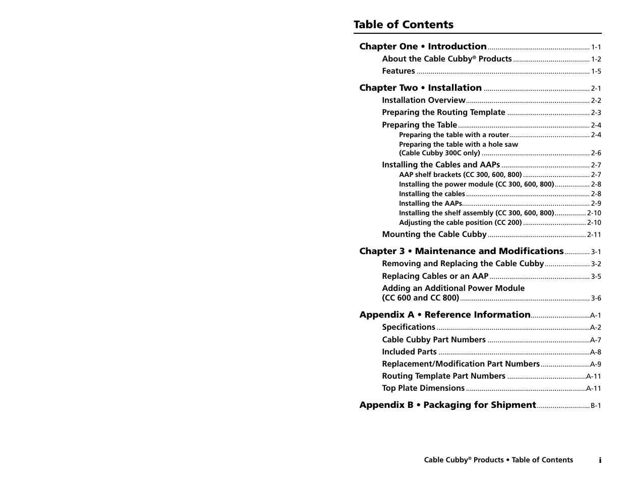 Extron electronic Cable Cubby 800  EU User Manual | Page 3 / 33