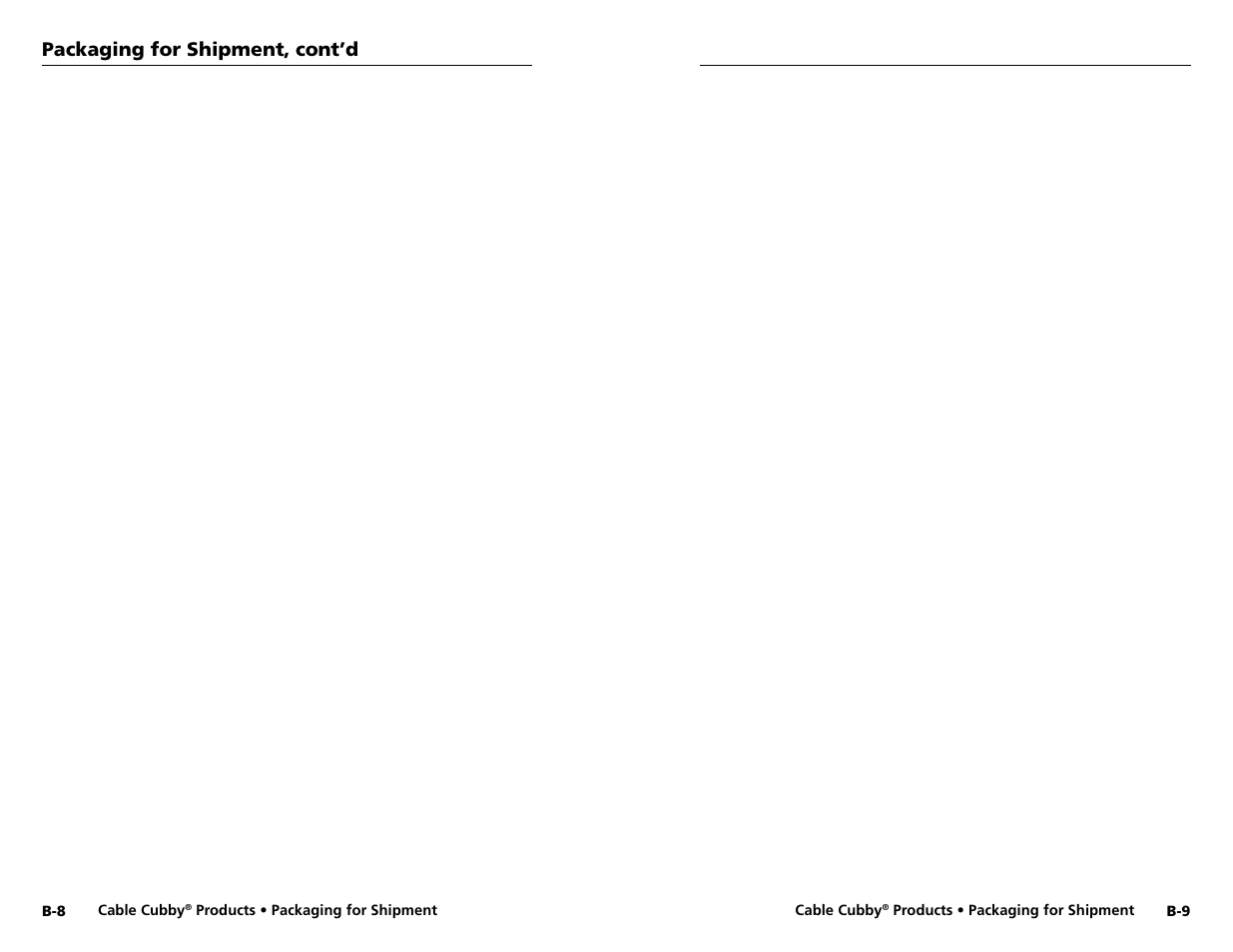 Packaging for shipment, cont’d | Extron electronic Cable Cubby 800  EU User Manual | Page 31 / 33