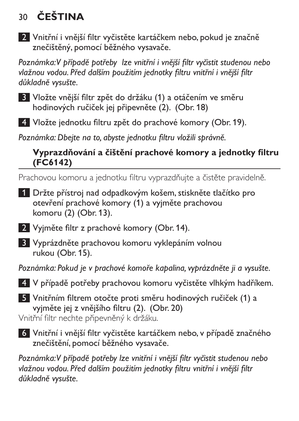 Philips FC6142 User Manual | Page 30 / 160