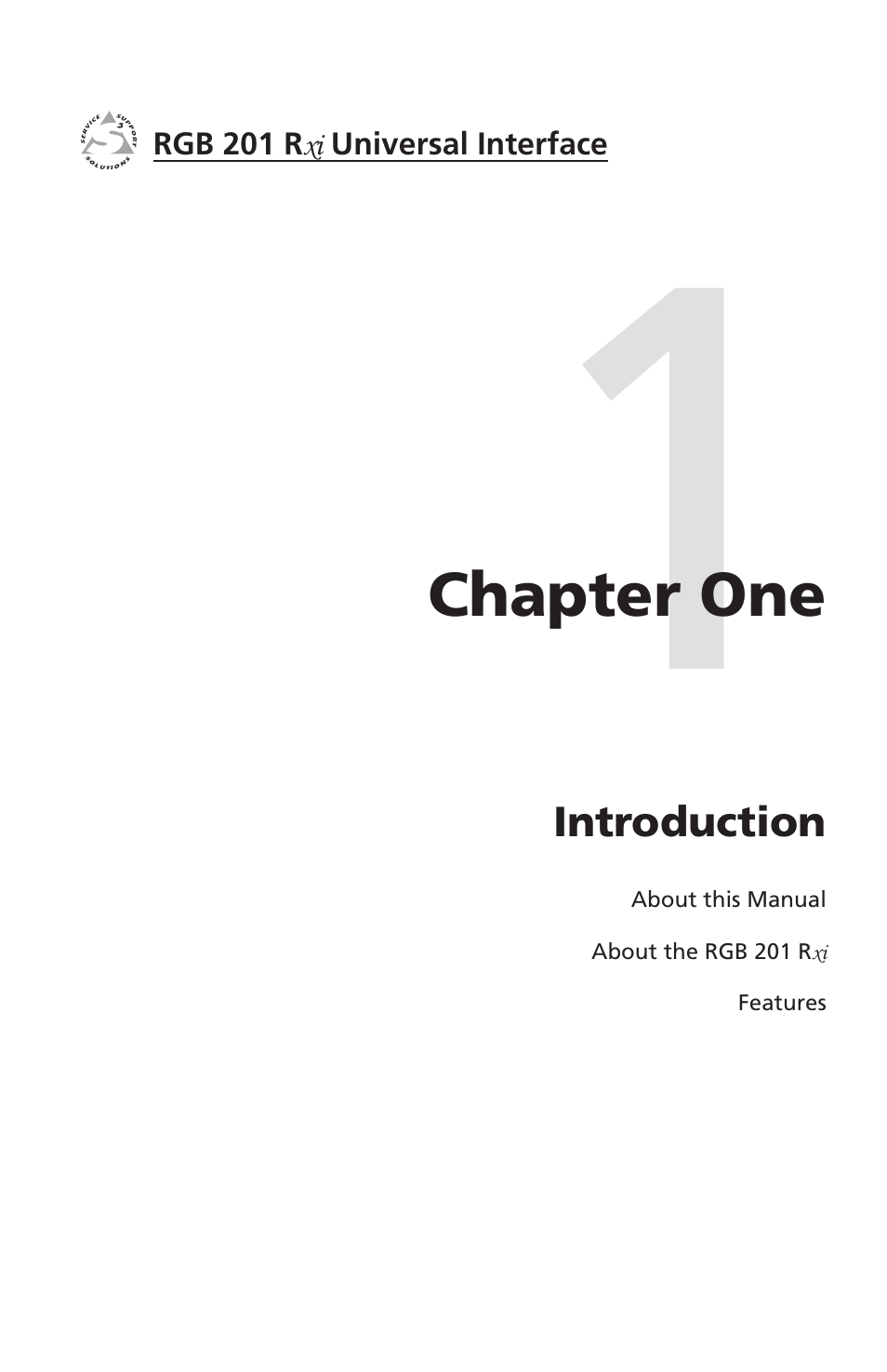 Chapter 1: introduction, Chapter 1 • introduction | Extron Electronics RGB 201 User Manual | Page 9 / 46