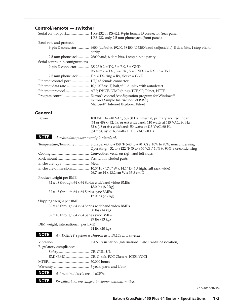 Extron electronic Extron CrossPoint 64 Plus Series User Manual | Page 2 / 2