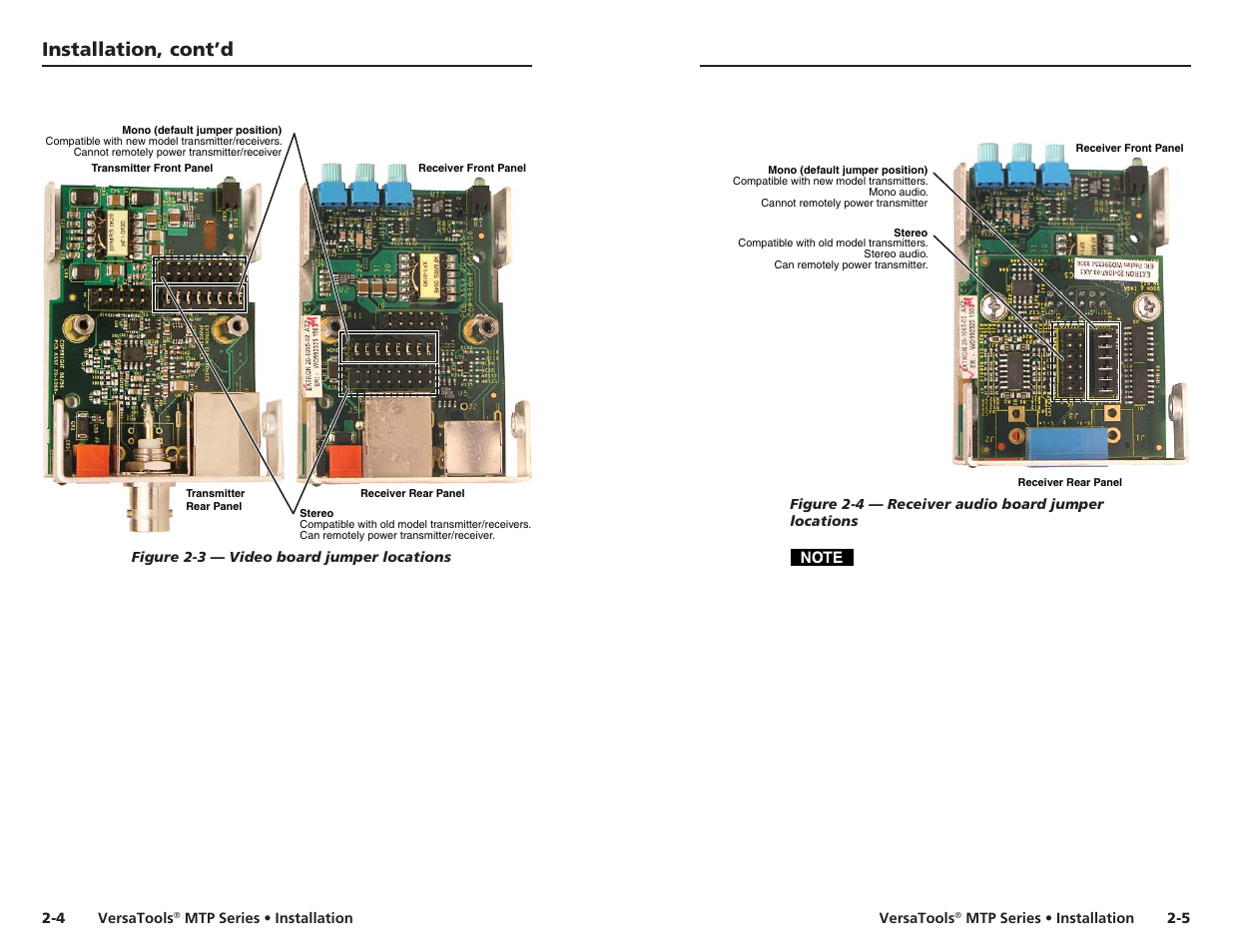 Installation, cont’d | Extron Electronics VersaTools MTP Series User Manual | Page 9 / 22