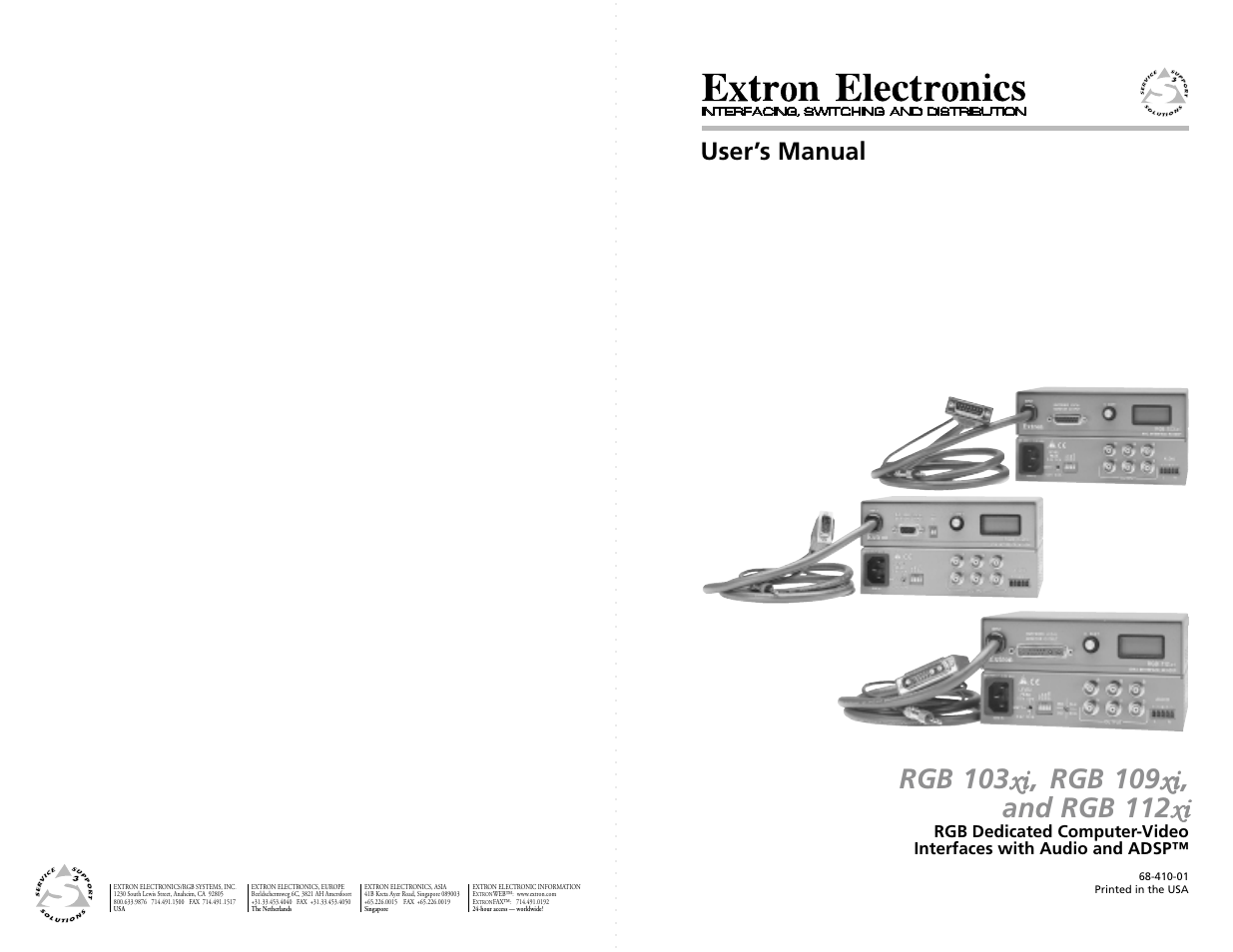 Extron Electronics RGB 103xi User Manual | 17 pages