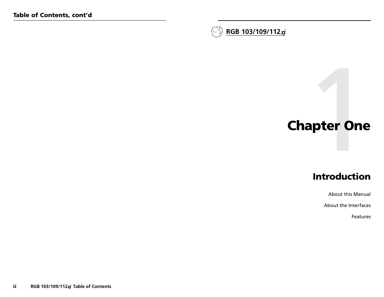 Chapter one | Extron Electronics RGB 103xi User Manual | Page 4 / 17